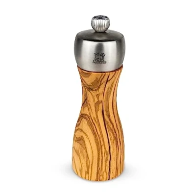 Imagen de Peugeot Fidji Molinillo de pimienta (madera olivo), Madera acero inoxidable, olivo., 15 cm