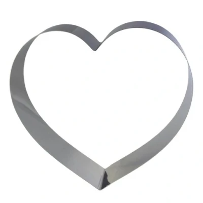 Imagen de Lares Molde para Hornear con Forma de corazón Grande, Acero Inoxidable, diámetro Aprox. 26 cm, Altura: 7 cm Fabricado en Alemania