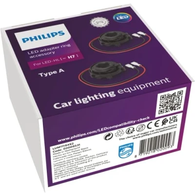 Imagen de Philips anillos adaptadores tipo A para las lámparas principales LED (H7) negro