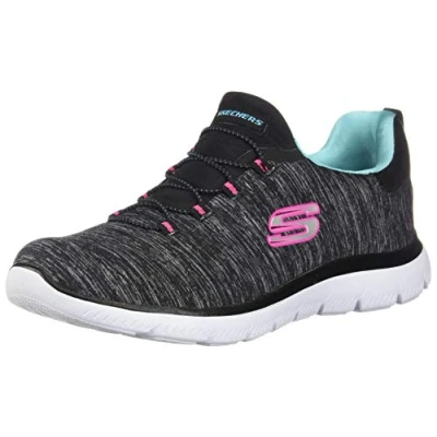 Imagen de Skechers Summits Quick Getaway, Zapatillas Mujer, Black Light Blue, 38 EU