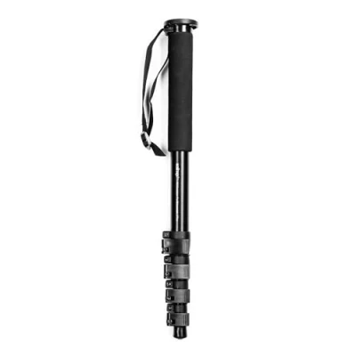 Imagen de Walimex FT 1502 Monopié Profesional de Aluminio con Correa para la muñeca, Negro