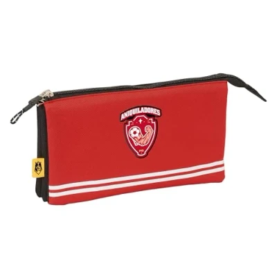 Imagen de Safta Kings League ANIQUILADORES Portatodo Triple, Estuche Infantil, Niño, Ideal para Niños en Edad Escolar, Cómodo y Versátil, Calidad Resistencia, 22x3x12 cm, Color Rojo