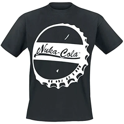 Imagen de Fallout 4 Nuka Cola Bottle Cap camiseta Hombre, Negro, XX Large