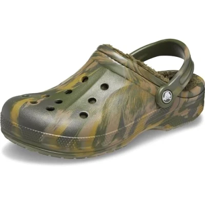 Imagen de Crocs Ralen Lined Clog K, Zuecos, Unisex niños, Army Green/Multi, 24/26 EU