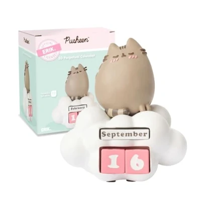 Imagen de Grupo Erik Calendario perpetuo 3D Pusheen Perfect Love Collection Figura ideal decoración habitación niña sobremesa, licencia oficial