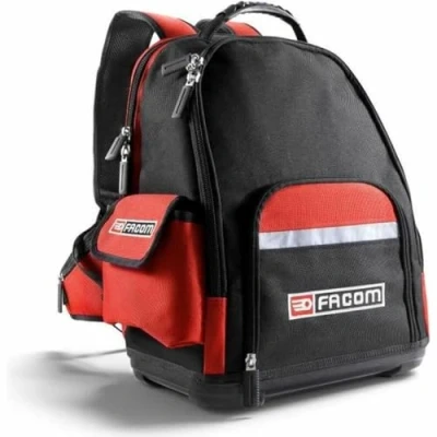 Imagen de FACOM Mochila Textil Multifuncional con Espuma de Densidad, Tirantes Ajustables, Bolsillos para Herramientas, Espacio Ordenador 15&#039;&#039;, Capacidad 30L, Carga Máx. 12kg, BS.L30PB