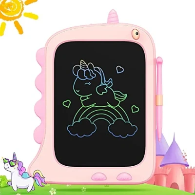 Imagen de ORSEN Tableta de Escritura LCD 8,5 Pulgadas, Tablero Dibujo Electrónico, Pizarra Infantil Juguetes Dinosaurio Regalo Cumpleaños para Niñas y Niños 3 4 5 6 7 8 Años Regalos Rosa