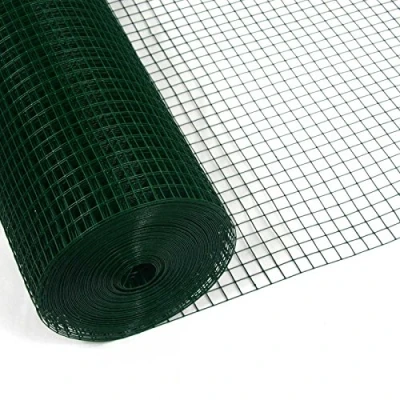 Imagen de Garmix Malla de Alambre Verde para Valla 4 Esquinas Dimensiones 10 m x 50 cm, 12 mm, 1,05 mm