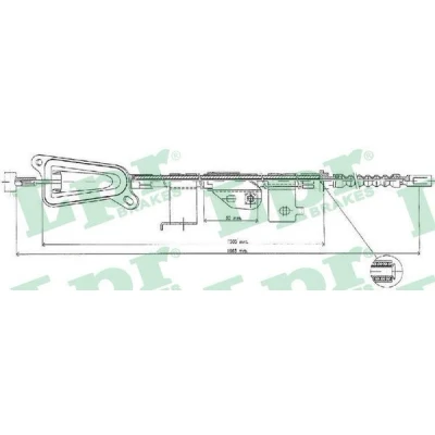 Imagen de LPR C0477B Cable de Freno Mano 1665/1505 Discos NISSAN: Almera II Hatchback