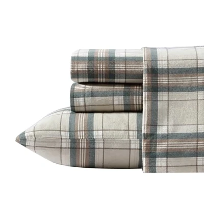 Imagen de Eddie Bauer Edgewood Cuadros Franela Juego de sábanas, Plaid, Doble