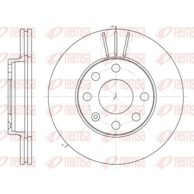 Imagen de REMSA 6061.10 Disco de freno Eje delantero 236, 236 20 6 ventilado OPEL: Corsa C Hatchback, Astra F CC, B DAEWOO: Lanos Hatchback