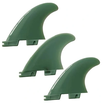 Imagen de UP100 Tri G5 Aletas de Tabla Surf Compatible con FCS 2 Fin Box Sup 1 Centro + Lado 3 Colores (Verde oscuro)