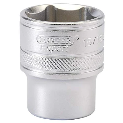 Imagen de Draper 16633 Llave de vaso imperial cromo satinado micro 1/2 pulgada, tamaño 15/16 pulgadas
