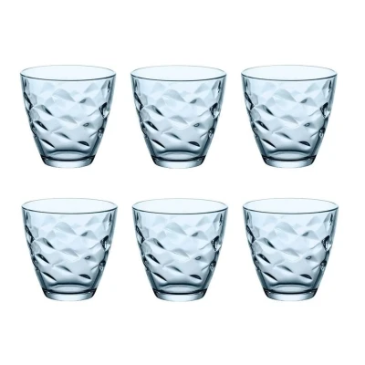 Imagen de Bormioli Rocco Glass Flora Blue 260 ml 6 Pieces