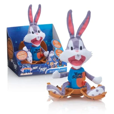 Imagen de WOW! STUFF Drop &#039;n Bugs Bunny Space Jam: A New Legacy Basketball Pop up Plush Películas coleccionables Oficiales, Juguetes y Regalos para niños niñas, de 5 años