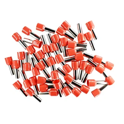 Imagen de Terminales de cable 10 mm² rojo, aislados, 50 unidades