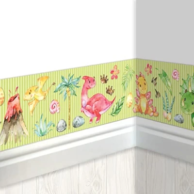 Imagen de Papierdrachen Frontera Dino Habitación Infantil Papel Pintado para Niños Embellecer Paredes y Habitaciones Temáticas Decoración de Niñas Set 4