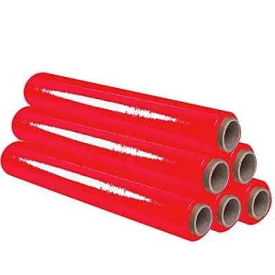 Imagen de OFITURIA Film para Embalar 50 cm de Ancho y Estirable Hasta 300 Metros Longitud Rollo Elástico Manual Embalaje Industrial (Rojo, 6)