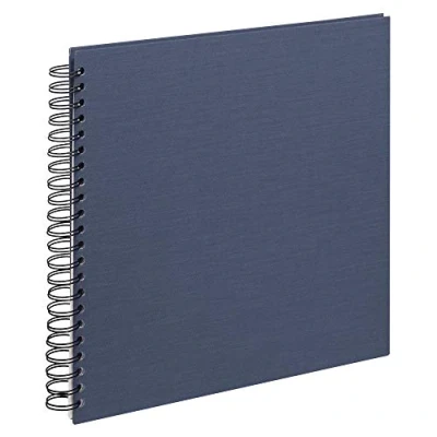 Imagen de walther design Lino Álbum con Espiral, Azul, 30 x cm