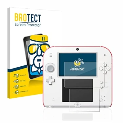 Imagen de BROTECT Protector Pantalla Cristal para Nintendo 2DS Vidrio [Dureza 9H, Anti Arañazos]