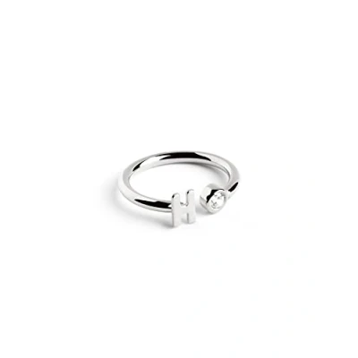 Imagen de Singularu Personalizado Letter Anillo, Mujer, Talla: One Size, Letra h plata
