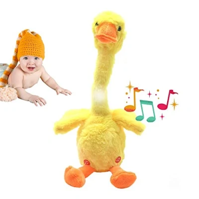 Imagen de Pato Bailarín con Movimiento Electrónico y Luces. Juguete de Peluche Que Baila para Aprender Idiomas Ritmo. Decorativo Canciones. (P5392)