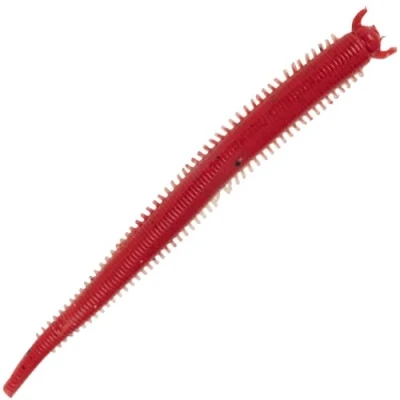 Imagen de Berkley Gulp! Saltwater Fat Sandworm 4in Shad (10 piezas) Red Belly Shrimp Shads