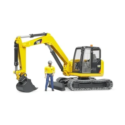 Imagen de bruder 02466 Miniexcavadora Cat con trabajador 1:16 Vehículo de construcción, Obra, Excavadora, Trabajador, bworld, máquina Juguete