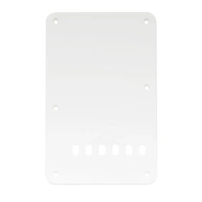 Imagen de Musiclily 6 Agujeros Placa Trasera Vintage Strat Tapa de Trémolo para Fender American/México Standard Stratocaster Estilo Moderno,1 capa Blanco