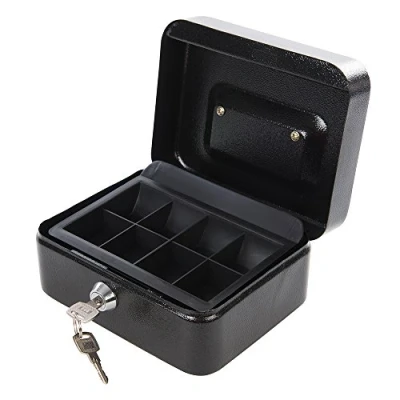 Imagen de Silverline Tools 795764 Caja de Seguridad Acero con Llave, Negro