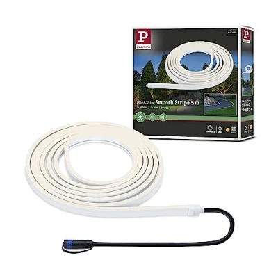 Imagen de Paulmann 94680 Luminaria exterior LED Plug &amp; Shine strip Smooth IP67 5m incl. 1x11W regulable, blanco, plástico 3000 K