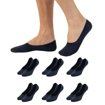 Imagen de Calzitaly PACK 6 Pairs Cotton SHOE Liners Calcetines tobilleros, Talla: 39 42, Blue