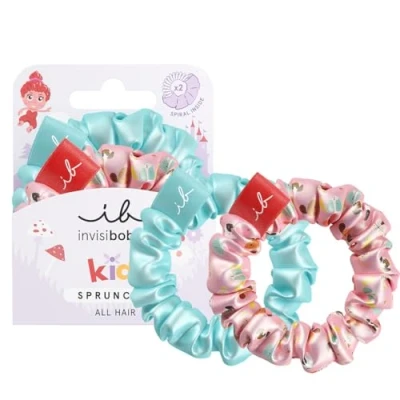 Imagen de Invisibobble Kids Gomas de pelo niña azul y rosado Sprunchie Slim x2 bebe que no lastima el Scrunchies antitirones