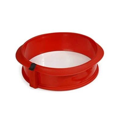 Imagen de Lékué Molde desmontable duo pastel, silicona y cerámica Rojo, 23 cm