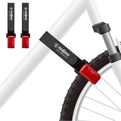 Imagen de MAGMA 2 Correas con Fieltro Adhesivo 80cm Hook &amp; Loop Estabilizador Ruedas Bicicleta Cinchas Ajustables Adherentes Gel Antiarañazos Yoga, Esterillas, Camping, Ciclismo