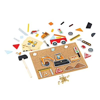 Imagen de Bigjigs Toys, Deluxe Pin a Shape (Construction), Tap Art Board Set