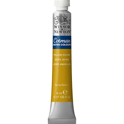 Imagen de Winsor &amp; Newton Cotman 8840118 Pintura de acuarela estudio, colores vivos con muy buenas propiedades procesamiento, tubo 8 ml, ocre amarillo