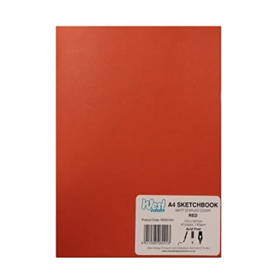 Imagen de West A4 140 g Stapled Matt Sketchbook Red