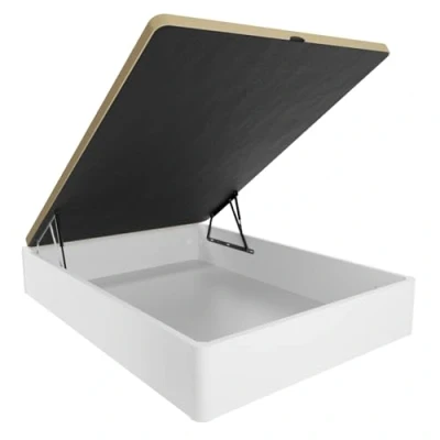 Imagen de mattfy Canapé Abatible de Madera Súper Reforzado con Gran Capacidad, Esquinas Redondeadas, Blanco, 150 x 190