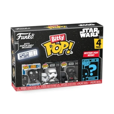 Imagen de Funko Bitty Pop! Star Wars Darth Vader™, TIE Fighter Pilot™, Stormtrooper™ Y una Minifigura Misteriosa Sorpresa 0.9 Inch (2.2 Cm) Coleccionable Repisa Apilable Incluida Idea de Regalo