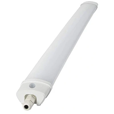 Imagen de Gefom Regulación estanca IP65 LED integrada con detector, 60 cm, 18 W, 1620 lm, conexión de coche blanca 410025