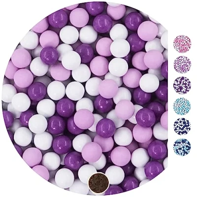 Imagen de EinsSein 1kg Bolas de Chocolate boda bautizo Mezcla blanco lila morado candy bar surtido choco corazones almendras caramelos bombones confeti detalles para invitados regalos botes
