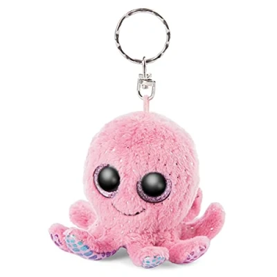 Imagen de NICI Glubschis: El Llavero Original del Pulpo Poli 8 cm Juguetes de Peluche Criaturas Marinas, Tiernos Colgantes Peluches Rosa para llaveros, Cordones y Soportes Llave
