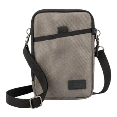 Imagen de KIWIFOTOS Triple teléfono Pasaporte de Viaje Bolsa Cuello con Correa Hombro y mosquetón multifunción para Smartphone, Tarjeta, Gran Accesorio (Aqua Silver)