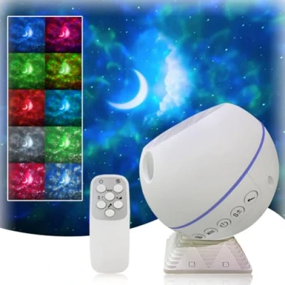 Imagen de Moredig Proyector Estrellas Techo Adultos, Lampara Galaxia Led Nebulosa Cielo Estrellado Nube De Luna Con Control Remoto, 10 Modos Colores, Regalos Navidad Para Niños Y Adultos