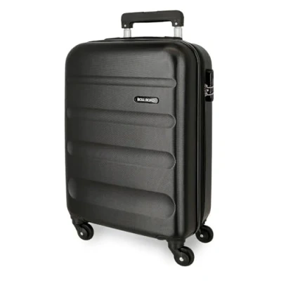 Imagen de Roll Road Flex Maleta de Cabina Negro 35x55x20 cms Equipaje Mano Air Europa Rígida ABS Cierre combinación Lateral 33L 2,78 kgs 4 Ruedas Dobles