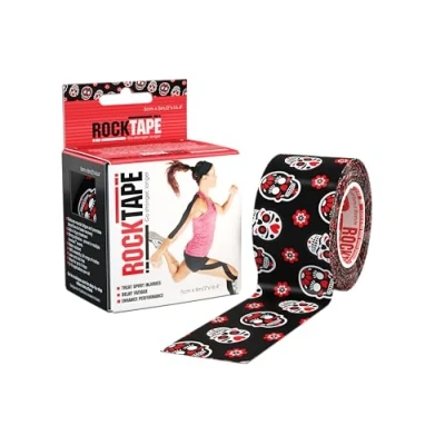 Imagen de Rocktape Kinesiology Tape Athletes, Resistente al agua, reducir el dolor y la recuperación de lesiones, 5 cm x m, sin cortar, Muertape