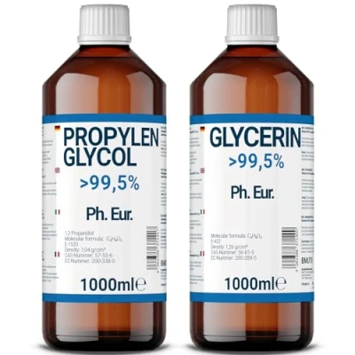 Imagen de 1000 ml de glicerina + propilenglicol calidad farmacéutica &gt; 99,5% Puro E422 E1520 DIY