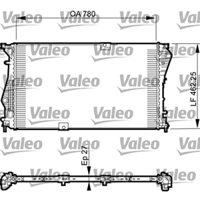 Imagen de VALEO 735599 Radiador, refrigeración del motor Aluminio 780 462 27 Aletas soldadas RENAULT: TRAFIC 2 Kasten, Bus
