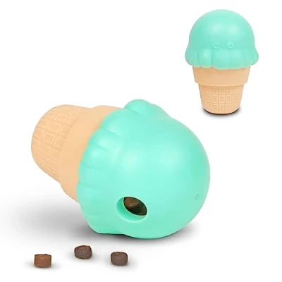 Imagen de Brightkins, dispensador de premios en forma helado grande, juguete interactivo para perros grandes, estimular la mente los y proporcionar una alimentación lenta, 2 piezas